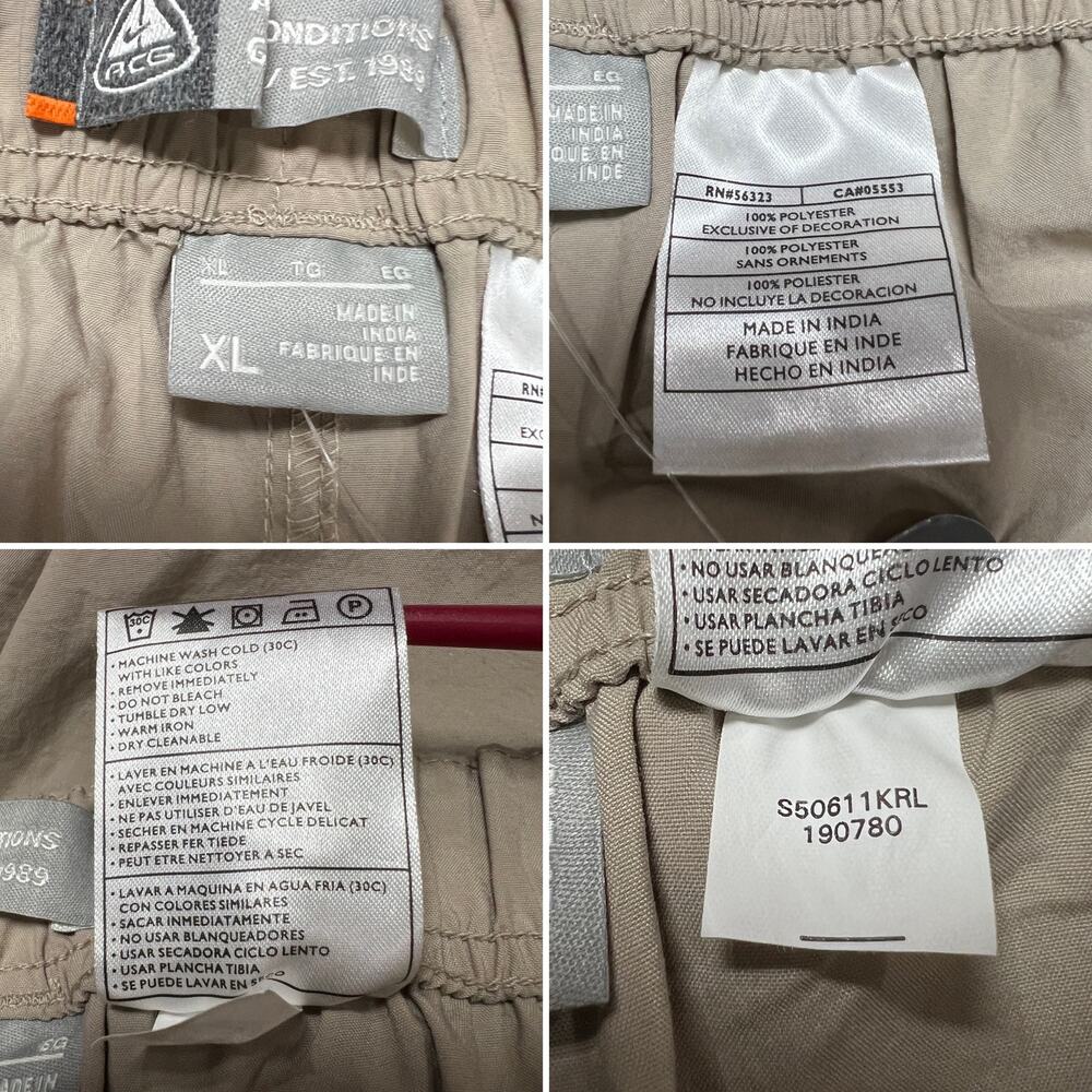 Nike ACG Smith Summit Cargo Shorts MENS XL Khaki Lightweight Trail Gorpcore NWT - Picture 3 of 8